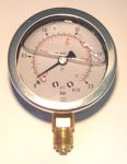 Glycerine pressure gauge 0 to 2.5 bar Ø 63mm G1 / 4 "below