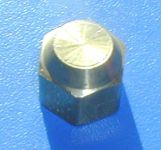 cap 1/4" FF / (7/16) brass