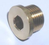 Plug brass 1 / 4 " inner 6-point.
