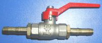 Ball Valve Brass 3 / 8 "with 2 x 10mm hose