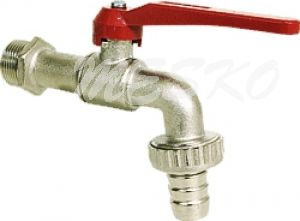 Auslaufkugelhahn PN 10 DN 15 1/2" vernickelt