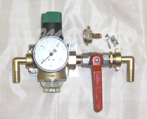 Water pressure reducing valve with pressure gauge complete