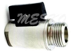Absperrhahn V2A 5/8" IG/AG - kleine Bauweise